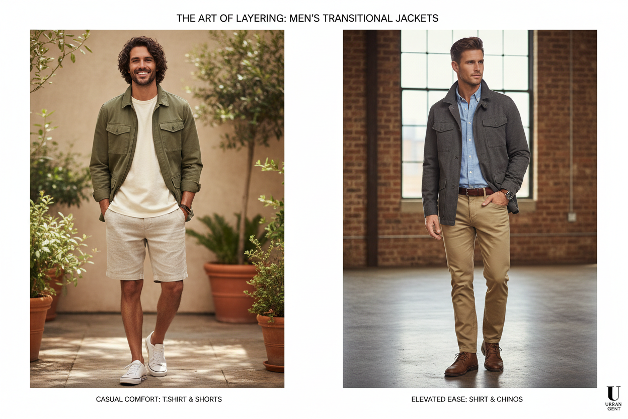 Layering-Jackets-With-Mens-Casual-Shorts-and-Pants