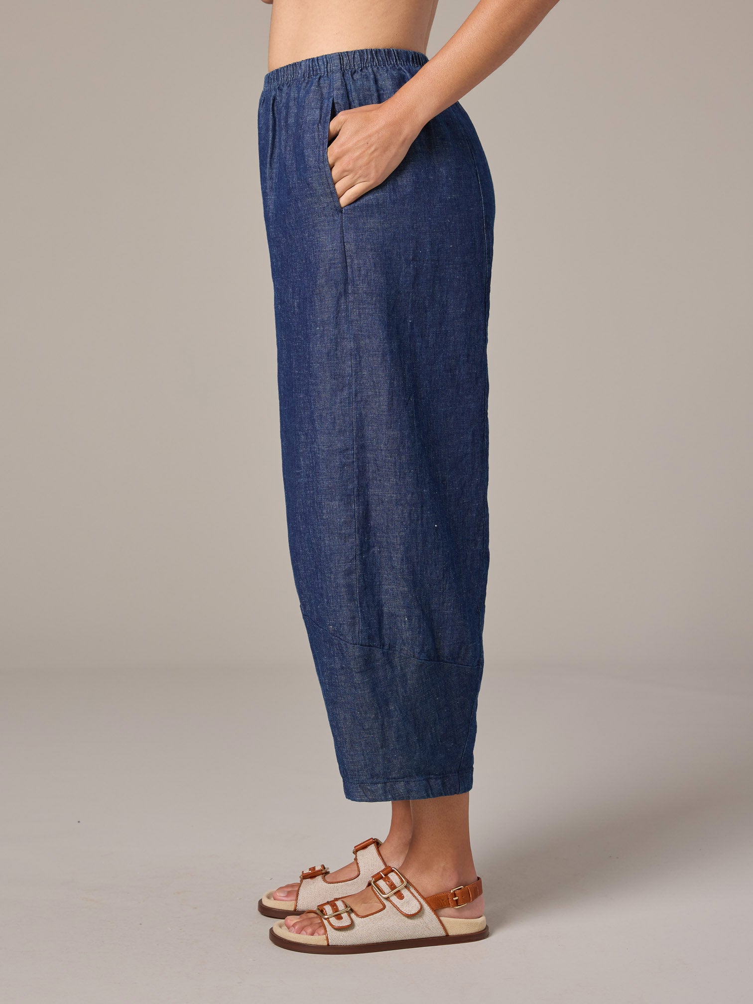 Cut Loose Womens Lantern Pant Flax Denim