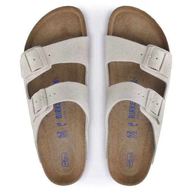 Birkenstock Womens Arizona Soft Footbed Suede Leather