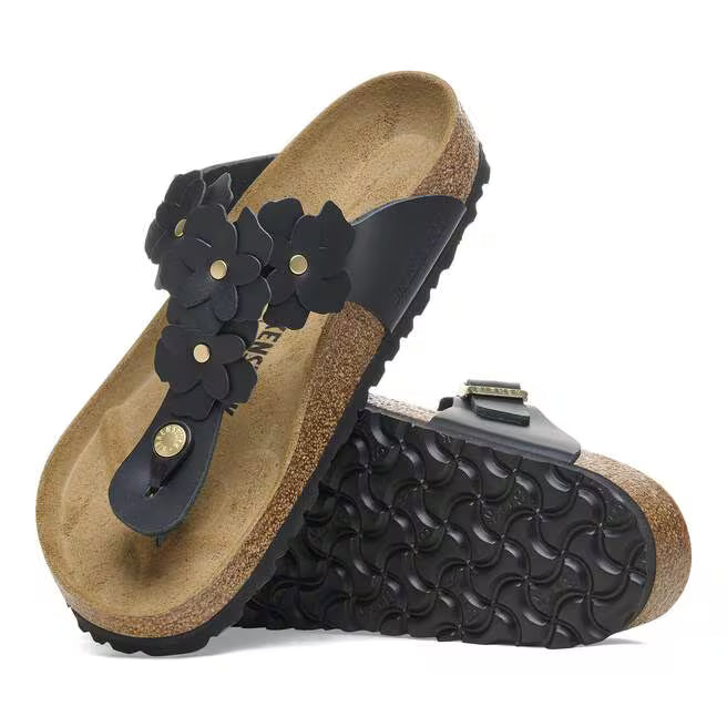 Birkenstock Womens Gizeh Flowers Leather