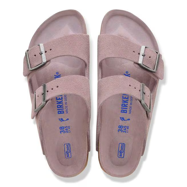 Birkenstock Womens Arizona Soft Footbed Suede Leather