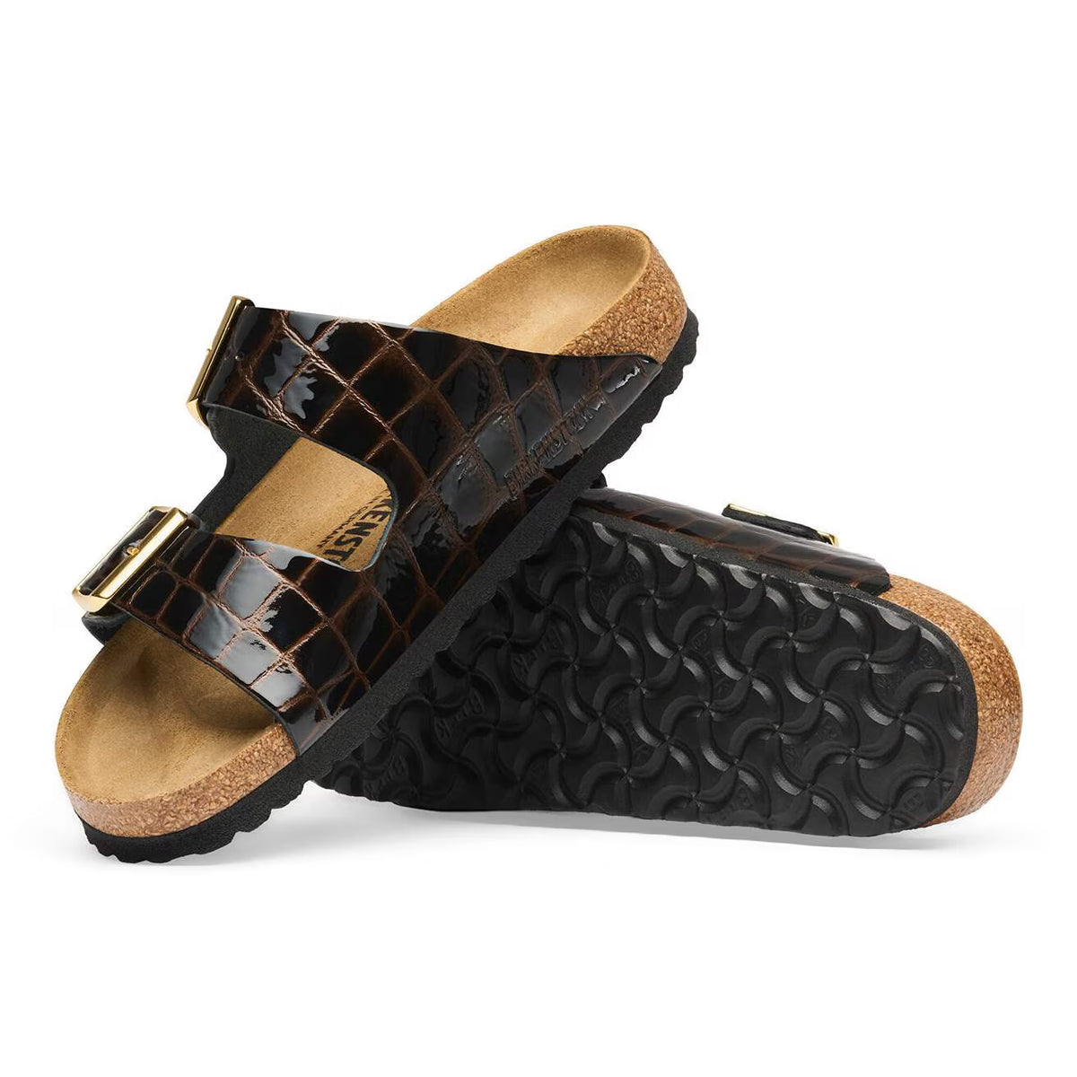 Birkenstock Womens Arizona Emboss Leather Black