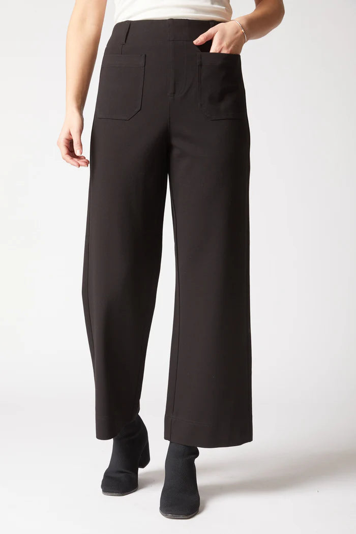 Habitat Womens Luxe Ponte Crop Wide Leg Pant