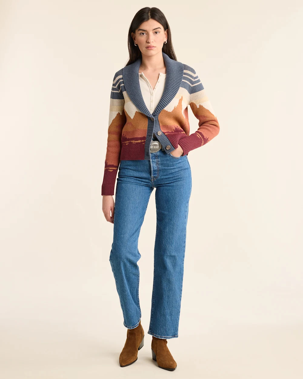 Pendleton Womens Western Scenic Cardigan