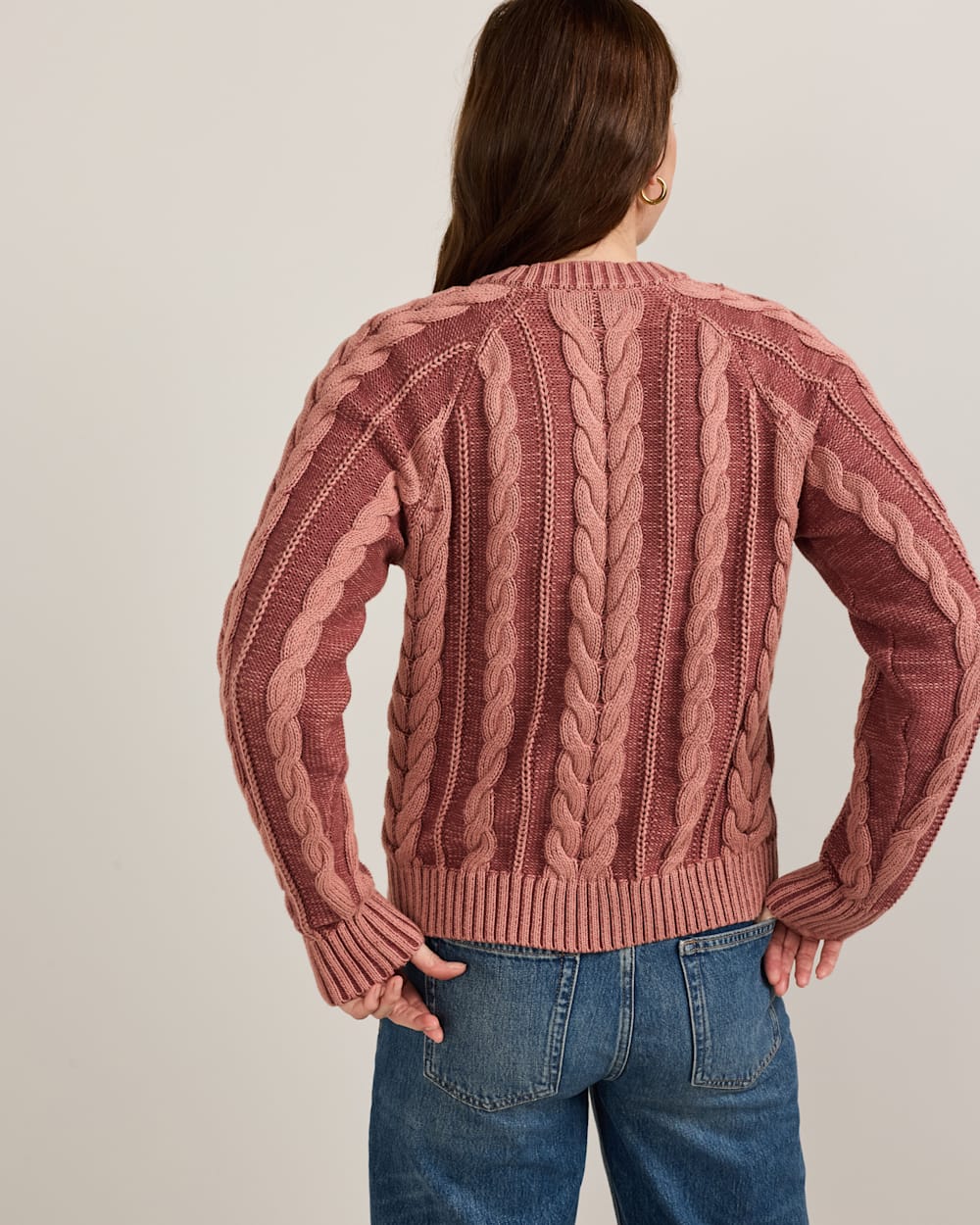 Pendleton Womens Cotton Cable Cardigan