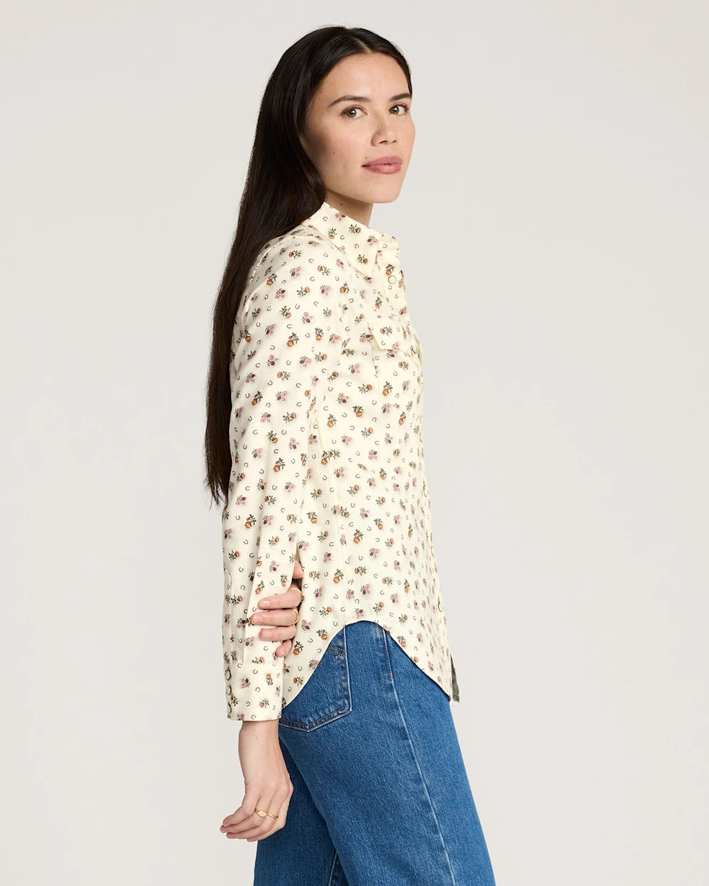 Pendleton Womens Floral Cotton Twill  Gambler Shirt