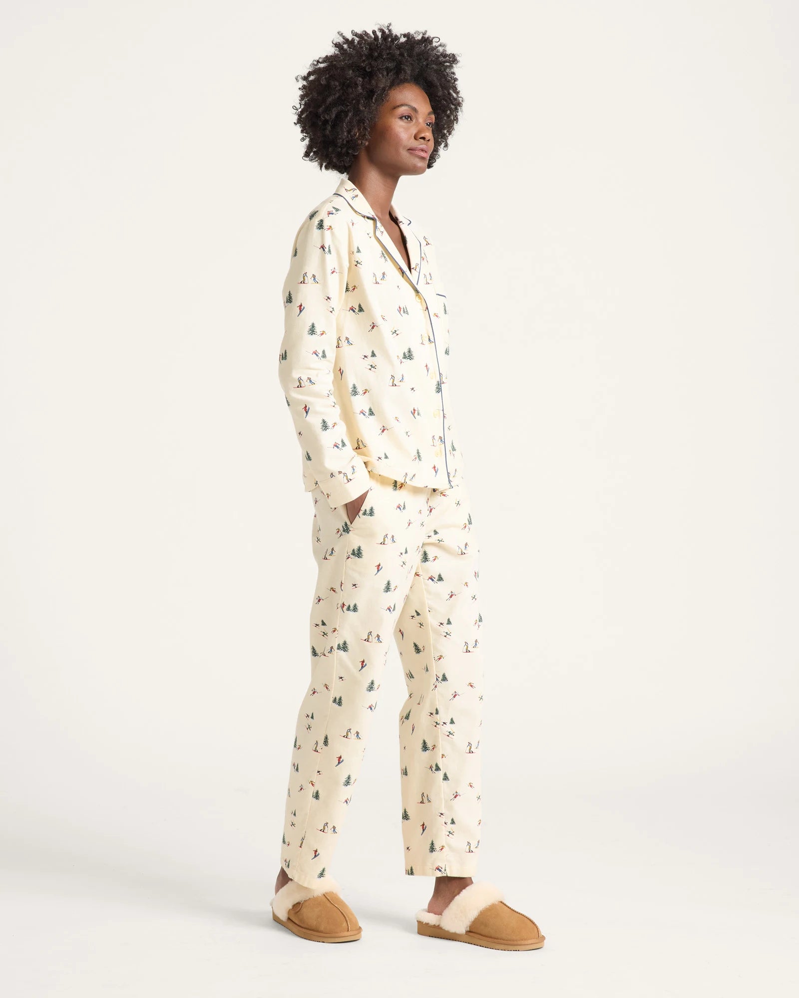Pendleton Womens Ski Print Flannel Pajama Set