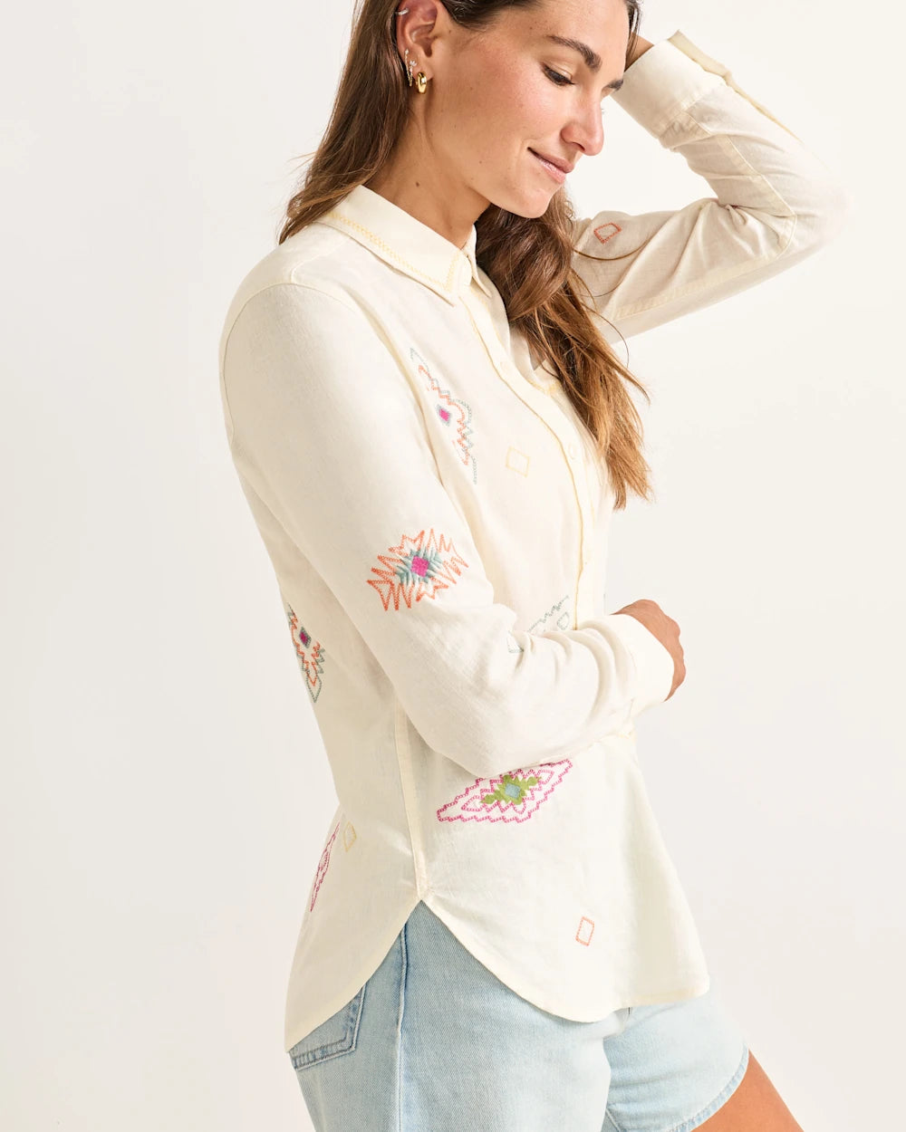 Pendleton Womens Embroidered Perfect One Pocket Shirt