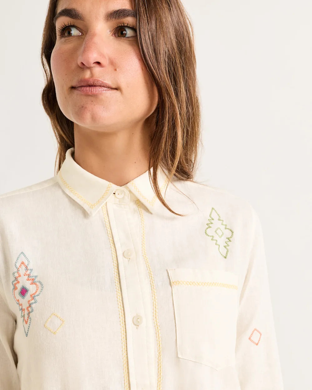 Pendleton Womens Embroidered Perfect One Pocket Shirt