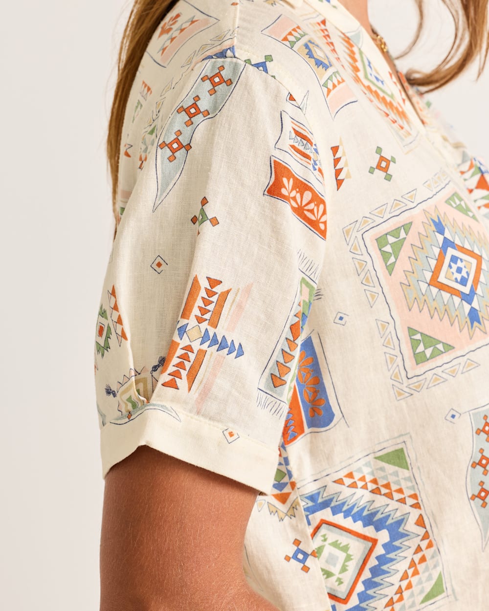 Pendleton Womens Short-Sleeve Harlow Linen Shirt