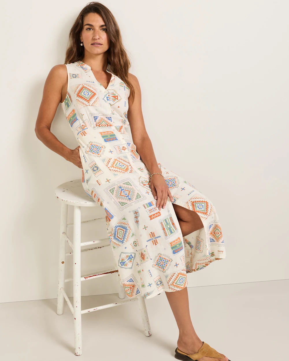 Pendleton Womens Lana Sleevless Linen Dress