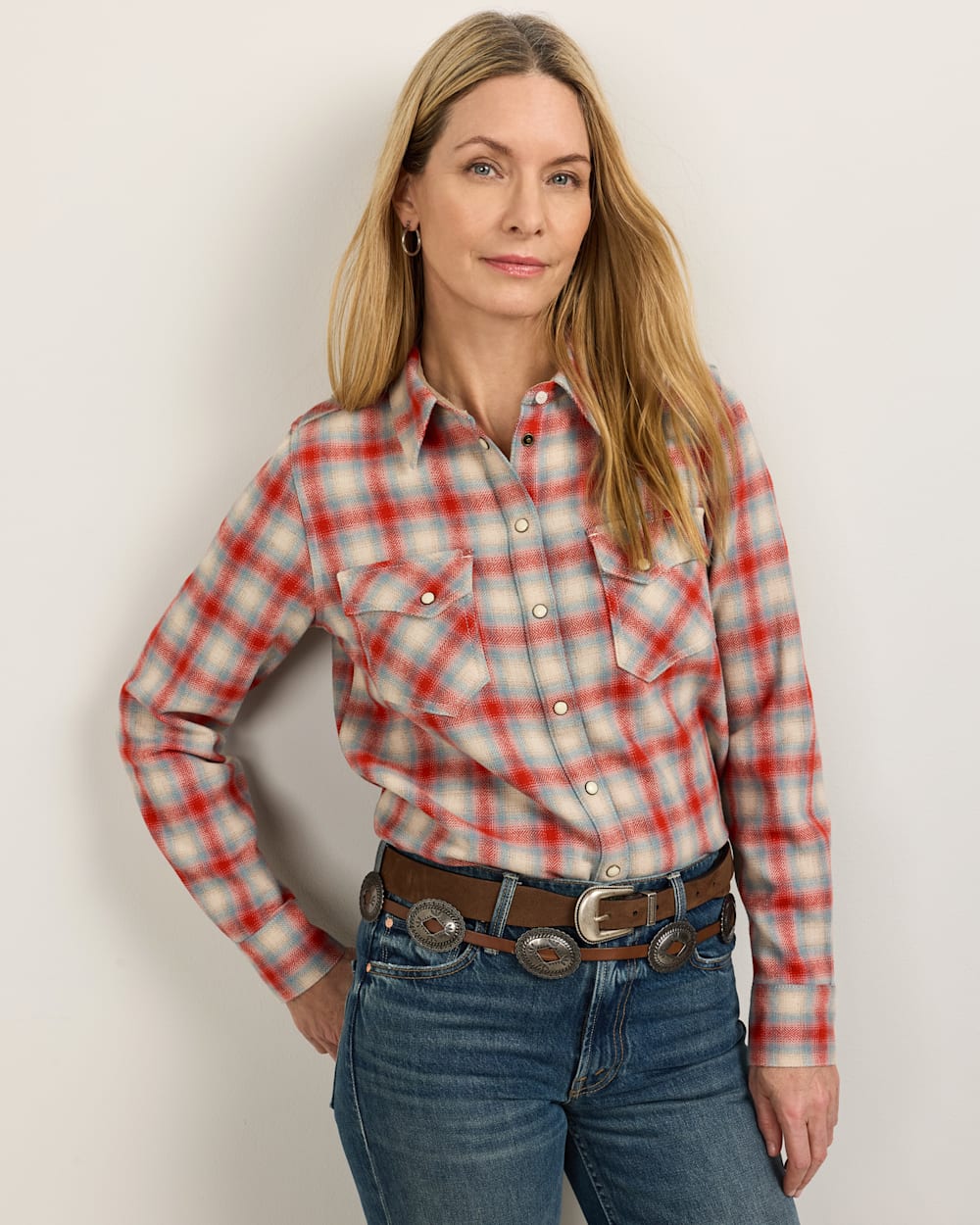 Pendleton Womens Plaid Wool Gambler Shirt