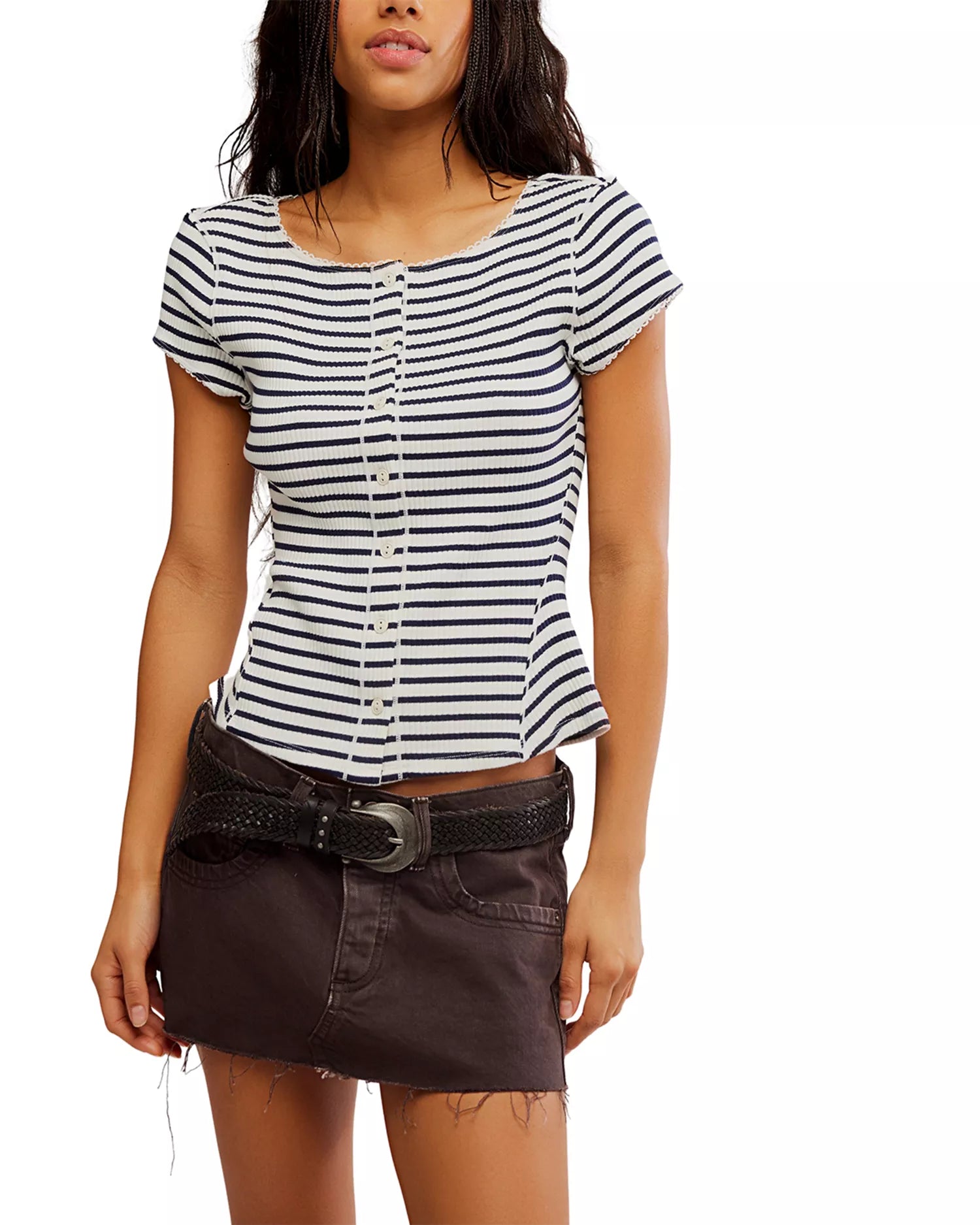 Free People Womens Most Wanted Striped Cardi