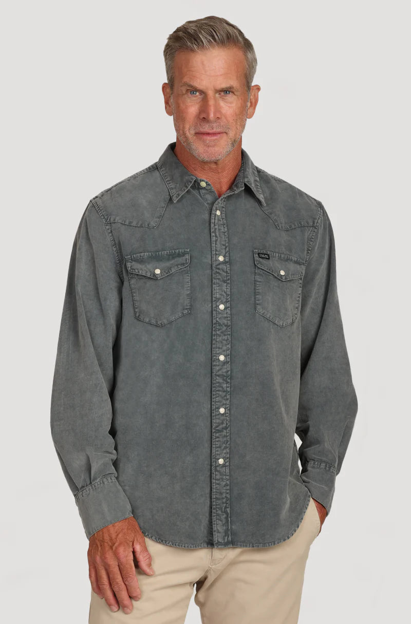 True Grit Mens Jackson Cord Two Pocket Shirt