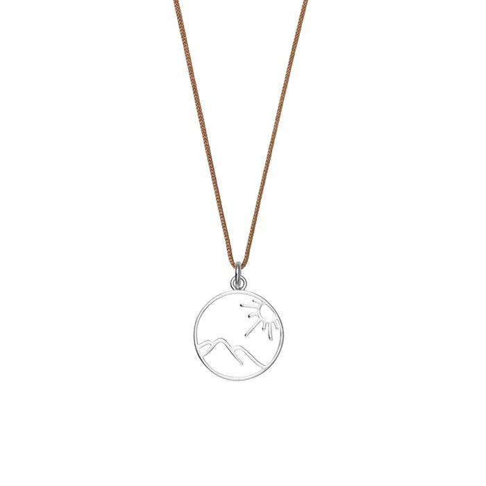 Tiny Charm Necklace-Contour Mountain