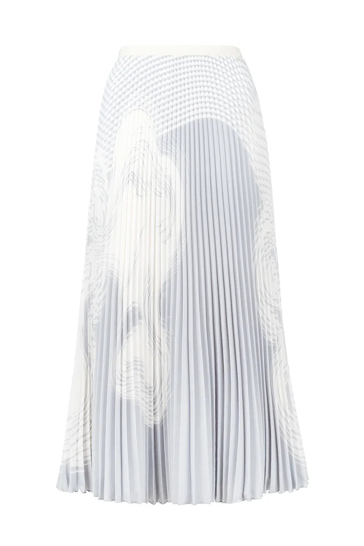 Wild Cosmos Womens Diana Arabesque Pleated Skirt