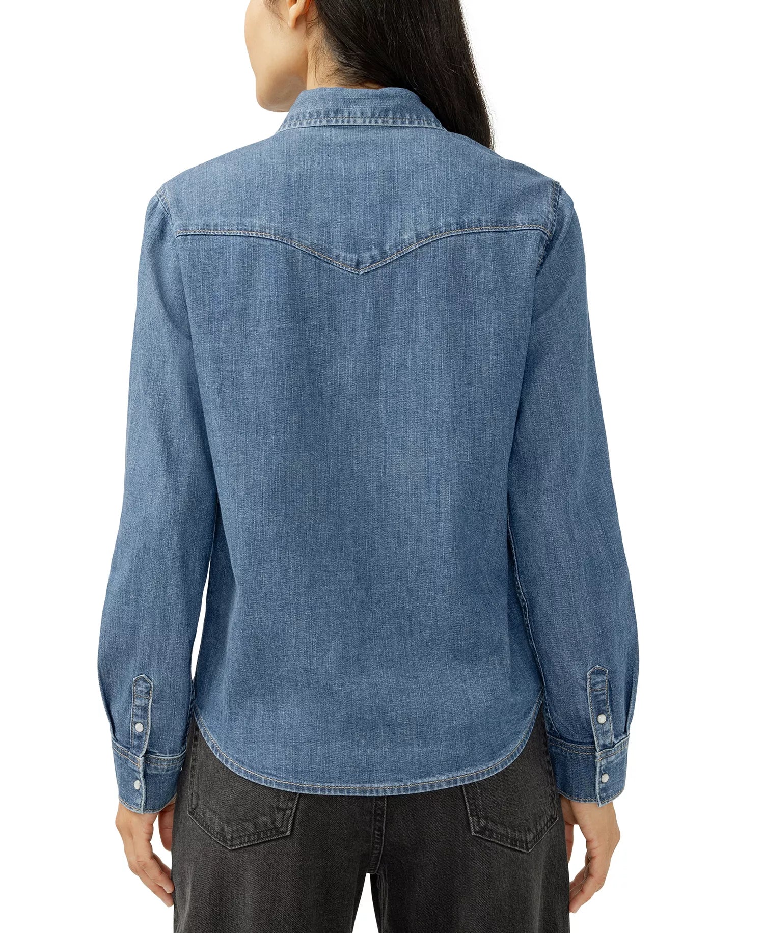 Silver Jeans Co. Womens Denim Western Shirt