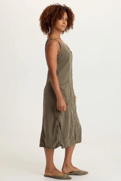 XCVI Womens Edsel Twill Snap-Up Dress