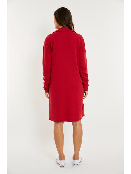 Mododoc Womens Half Zip Yoke Dress