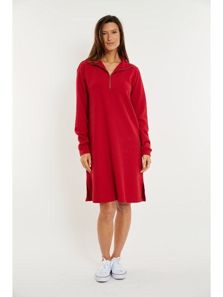 Mododoc Womens Half Zip Yoke Dress