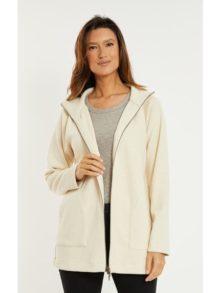 Mododoc Womens Long Sleeve Double Zipped Long Jacket