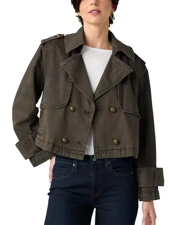 Liverpool Womens Cropped Denim Trench