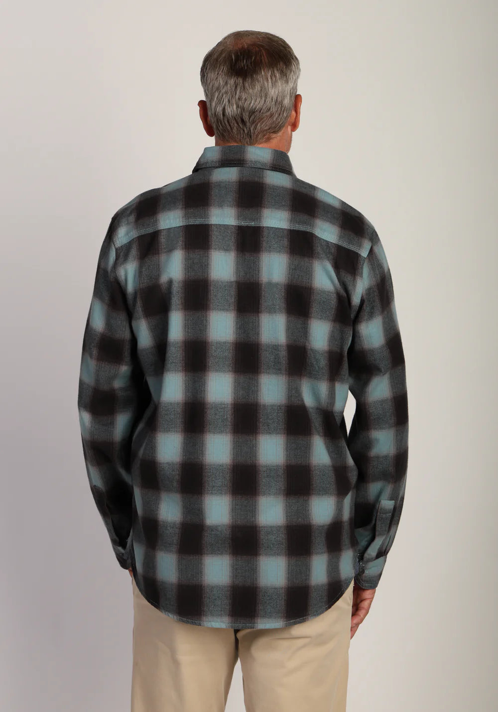 True Grit Mens Copper Checks Long Sleeve 2 Pocket Shirt