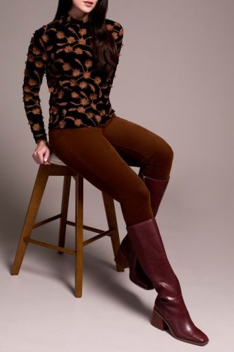 Tribal Womens Mock Neck Top