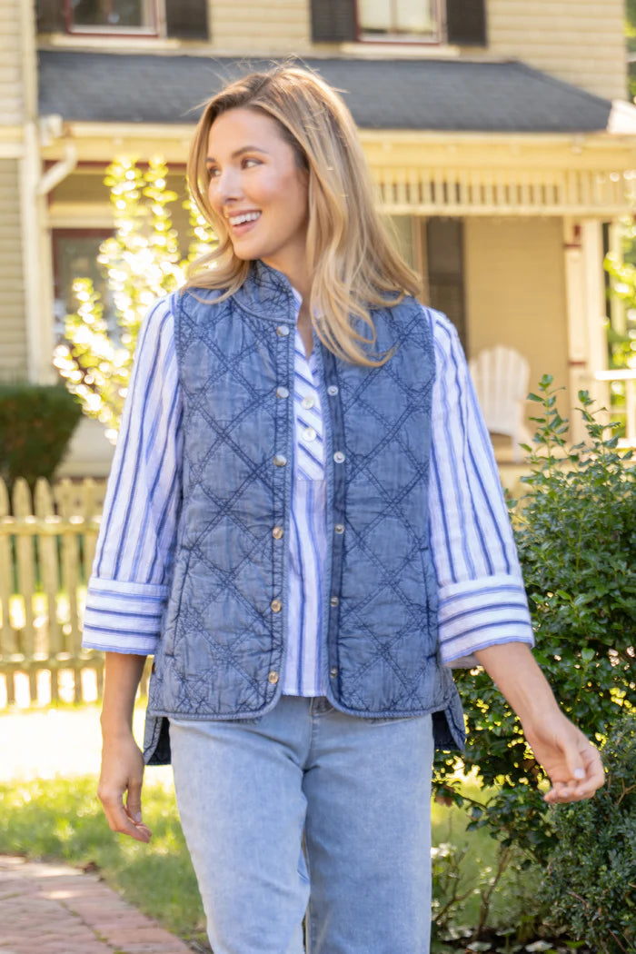 Habitat Womens Washed Quilt Cotton Vest
