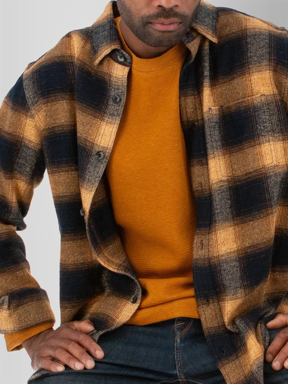 Old Ranch Mens Chase Organic Cotton Flannel Shirt