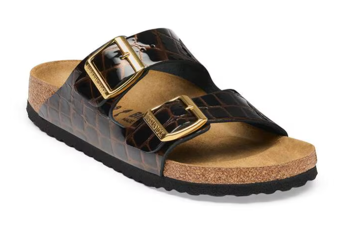 Birkenstock Womens Arizona Emboss Leather Black