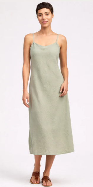 Cut Loose Womens Hanky Linen Bias Cami Dress