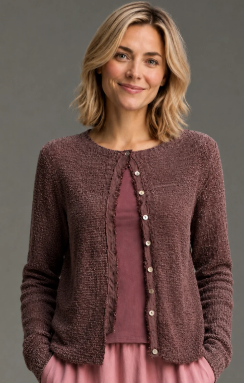 Cut Loose Womens Texture Sweater Knit Crop Cardigan