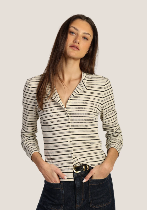 Dylan Womens Marni Button Down Tee