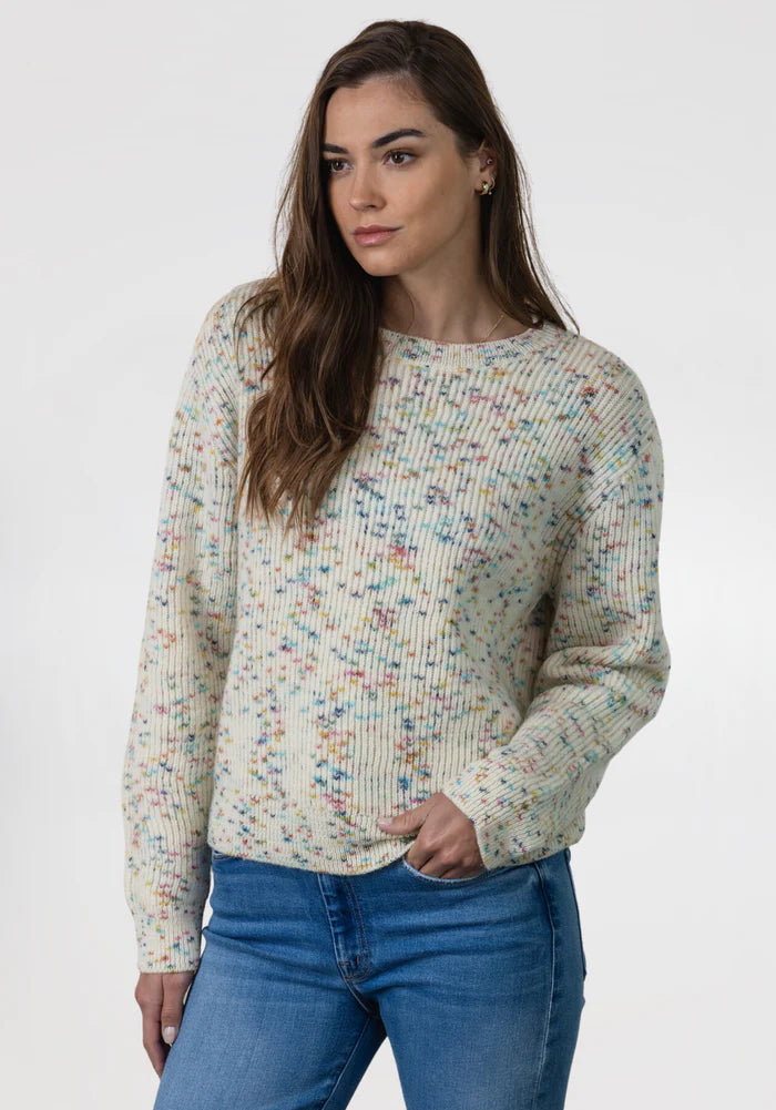 Dylan Womens Multi Fleck Long Sleeve Sweater