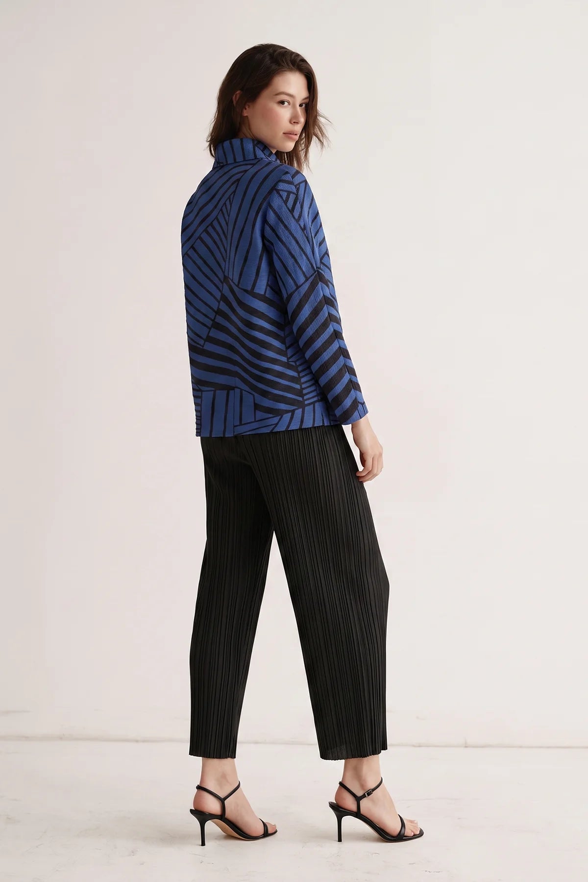 Wild Cosmos Womens Elodie Stripe Box Shirt