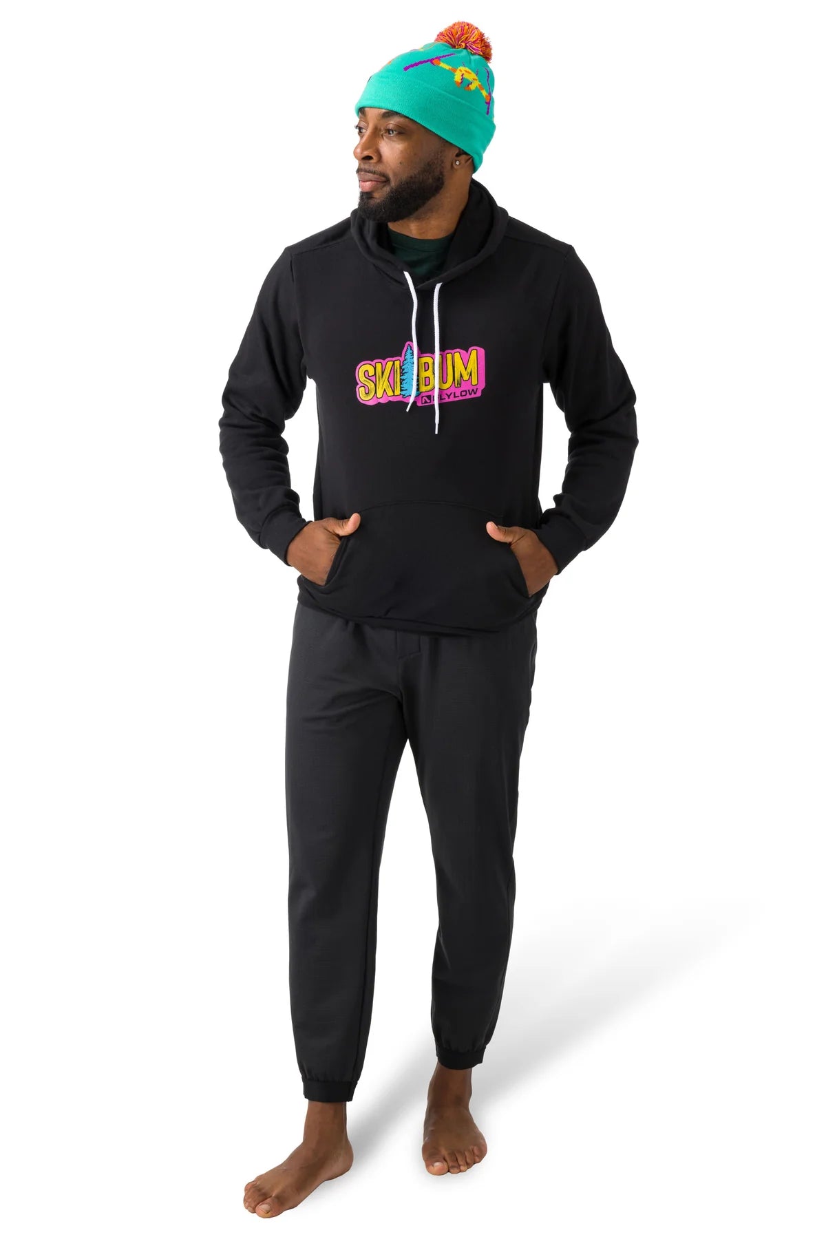 Flylow Mens Ski Bum Hoody (Black/Neon)