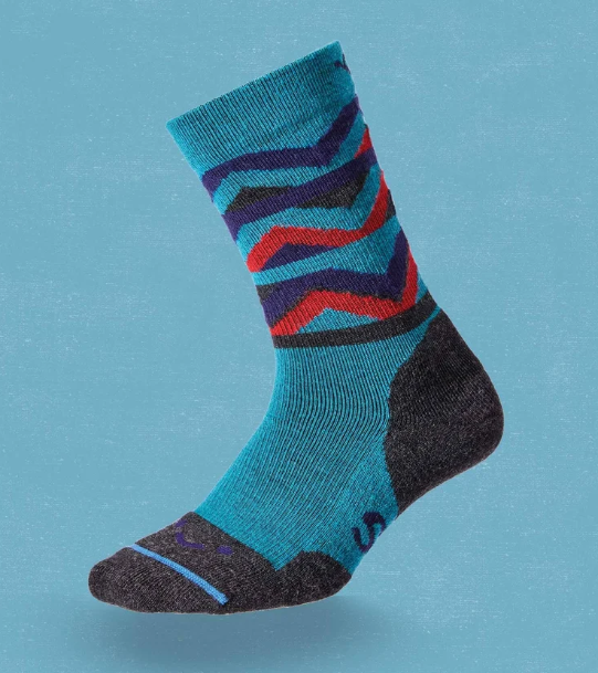 Fits Zig Zag Light Cushion Crew Sock