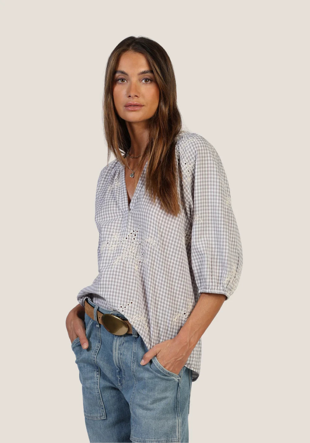 Dylan Gwynn Embroidered Gingham