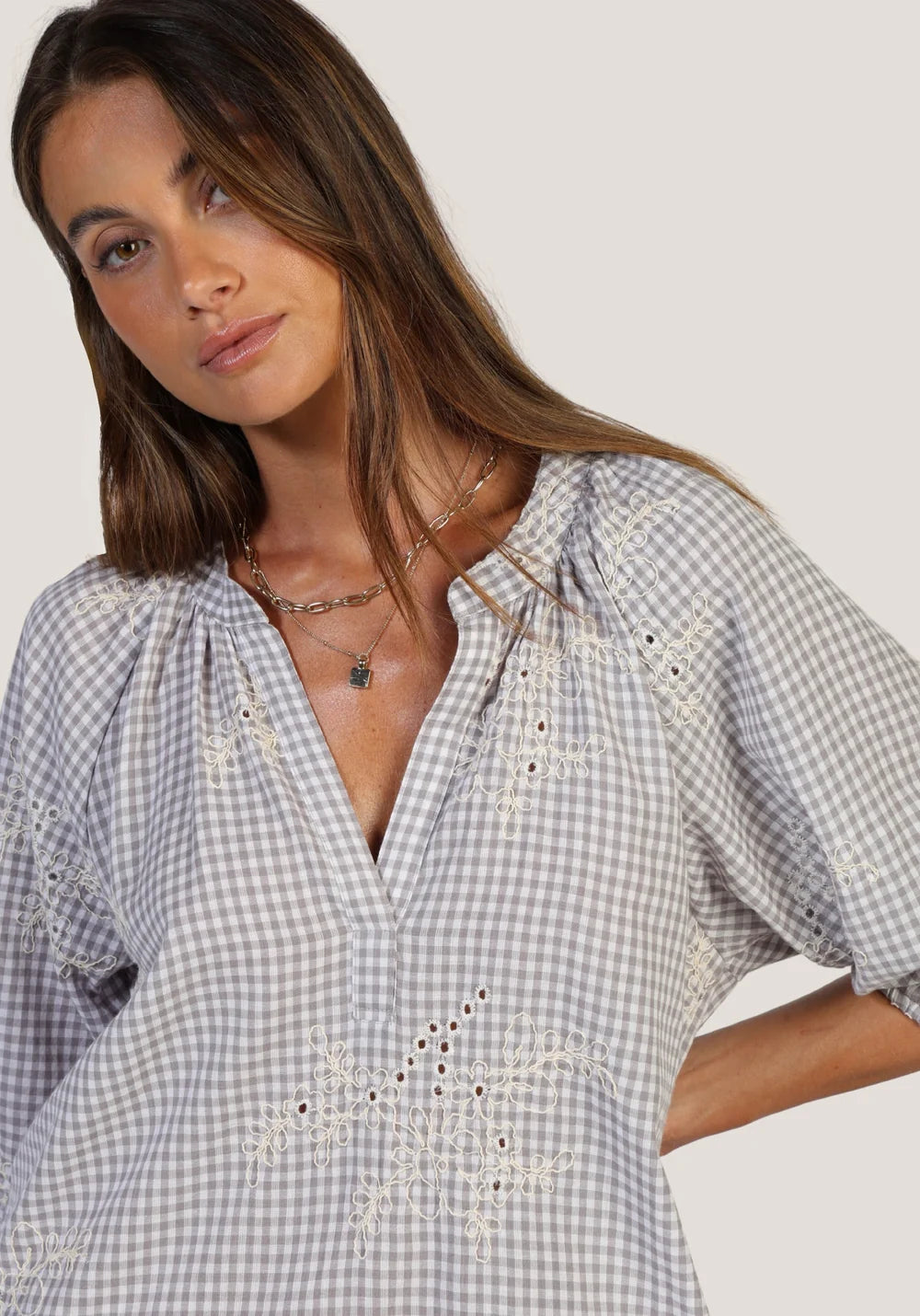 Dylan Gwynn Embroidered Gingham