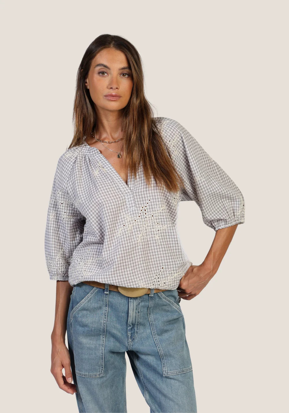 Dylan Gwynn Embroidered Gingham