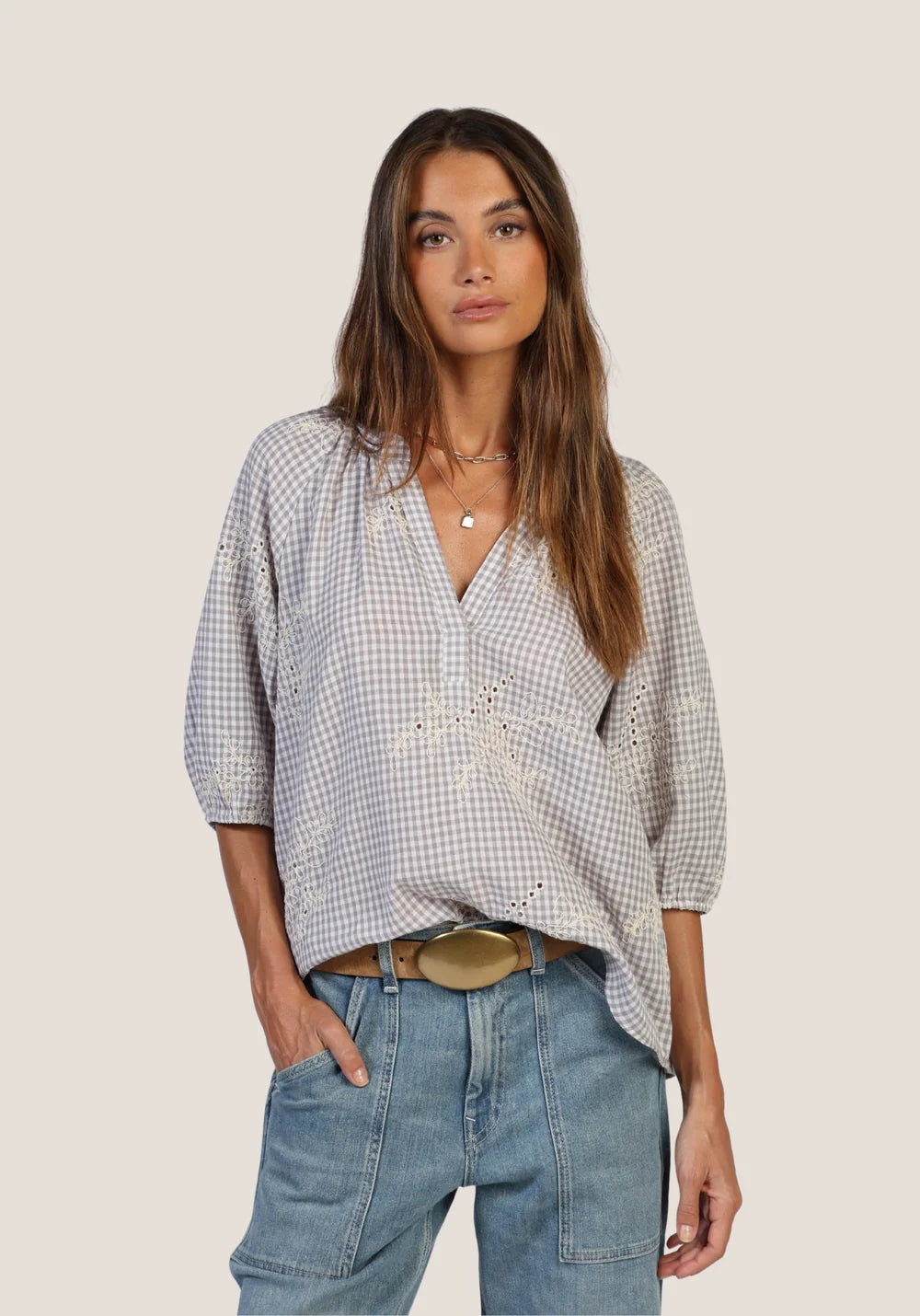 Dylan Gwynn Embroidered Gingham