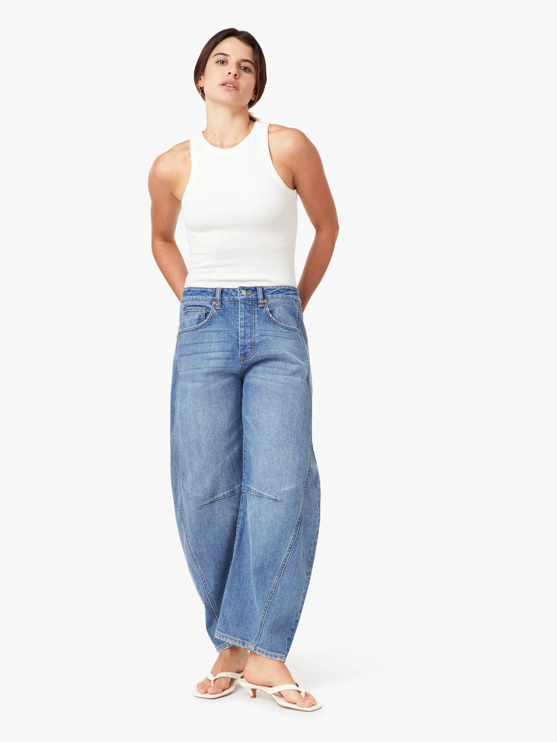 Habitual Womens Harper High Rise Cropped Barrel
