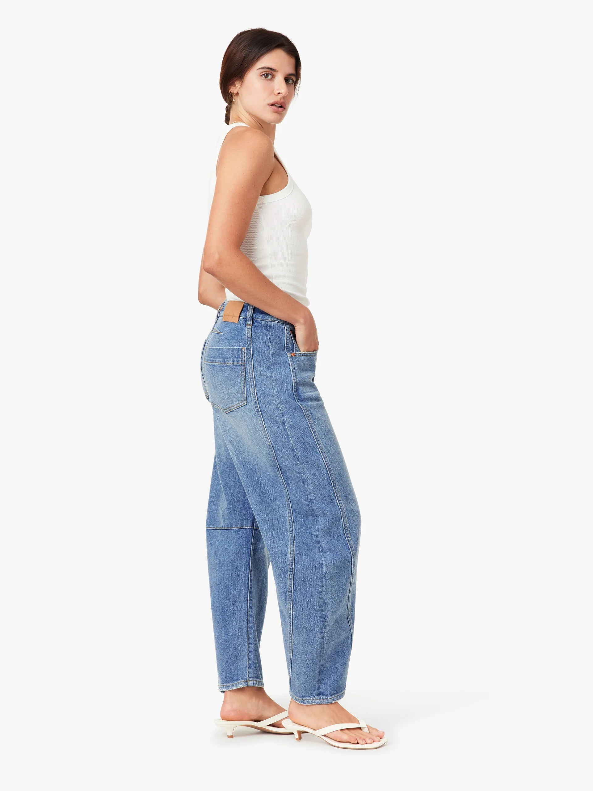 Habitual Womens Harper High Rise Cropped Barrel