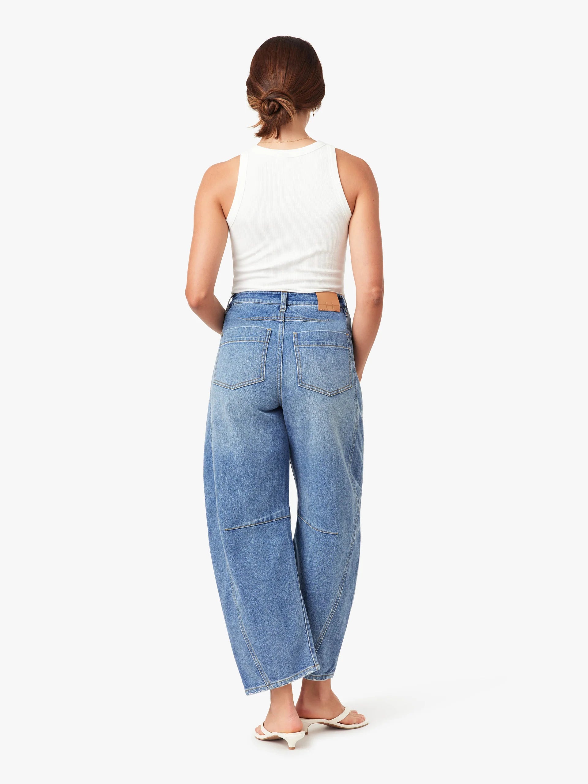 Habitual Womens Harper High Rise Cropped Barrel