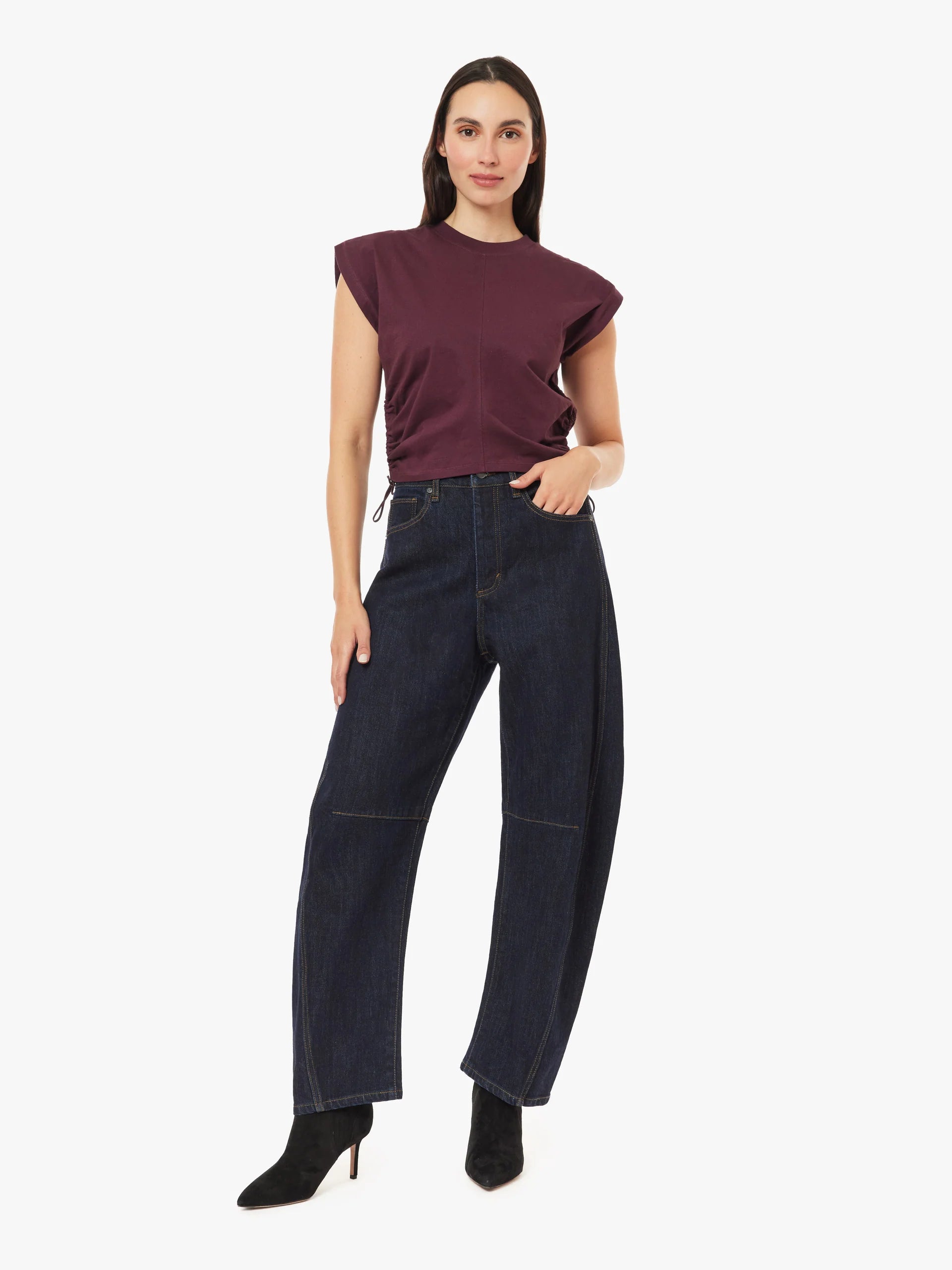 Habitual Womens Harper High Rise Cropped Barrel