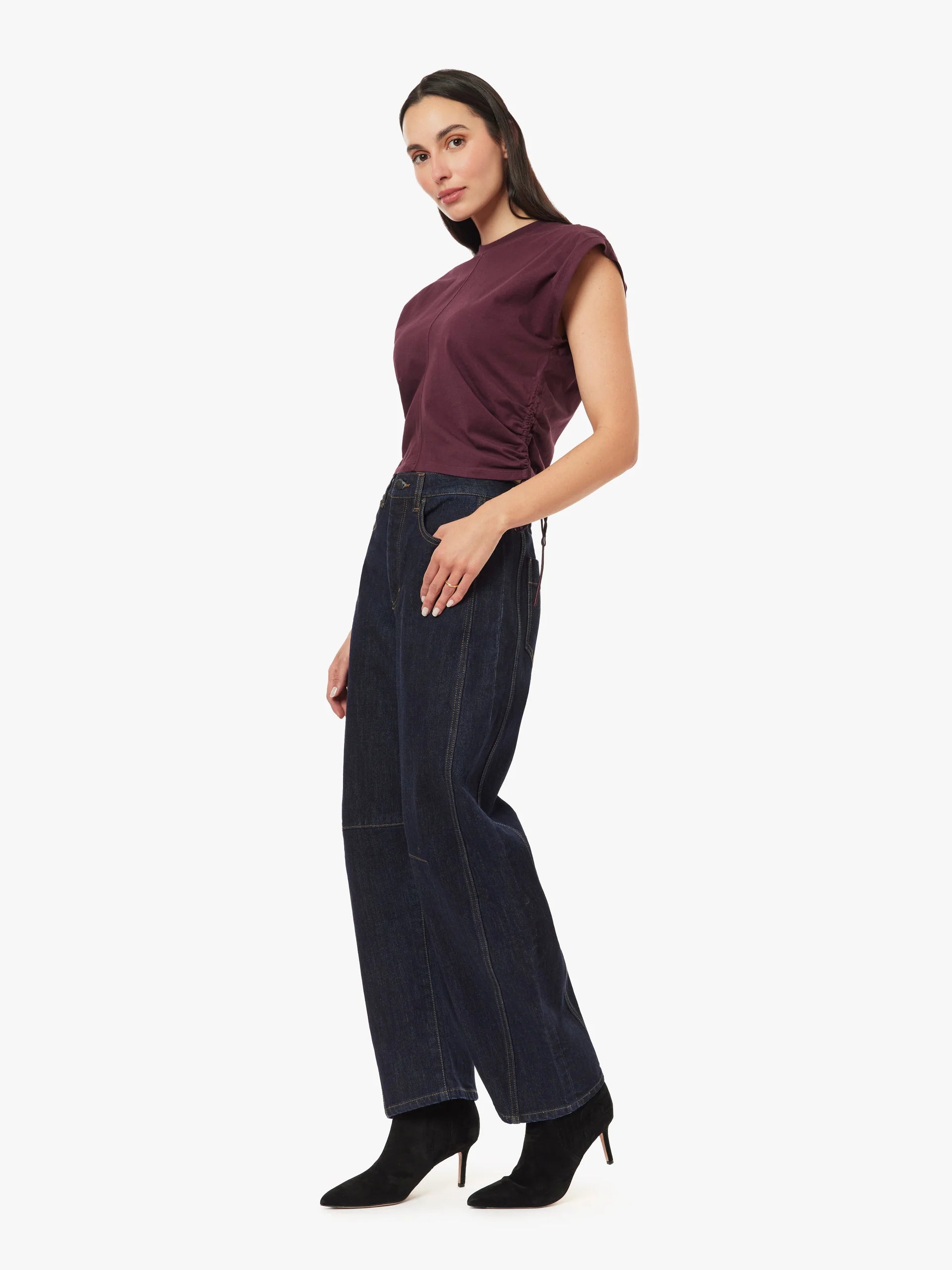 Habitual Womens Harper High Rise Cropped Barrel