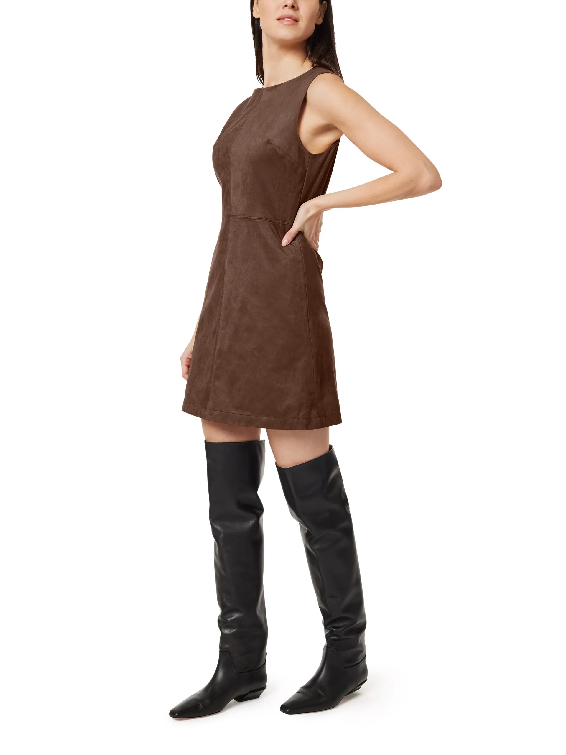 Habitual Womens Suede Shift Dress