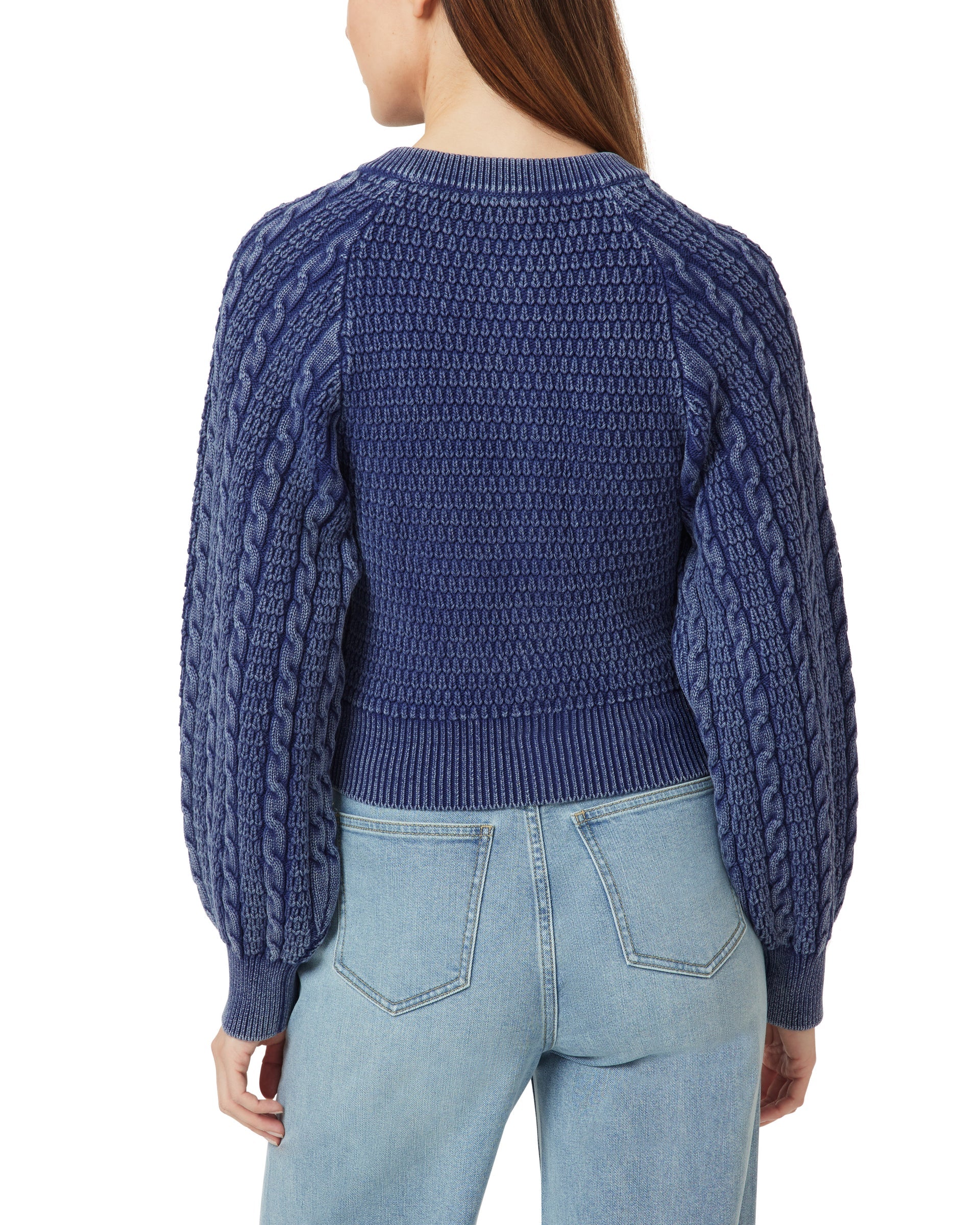 Habitual Womens Washed Cable Cardigan