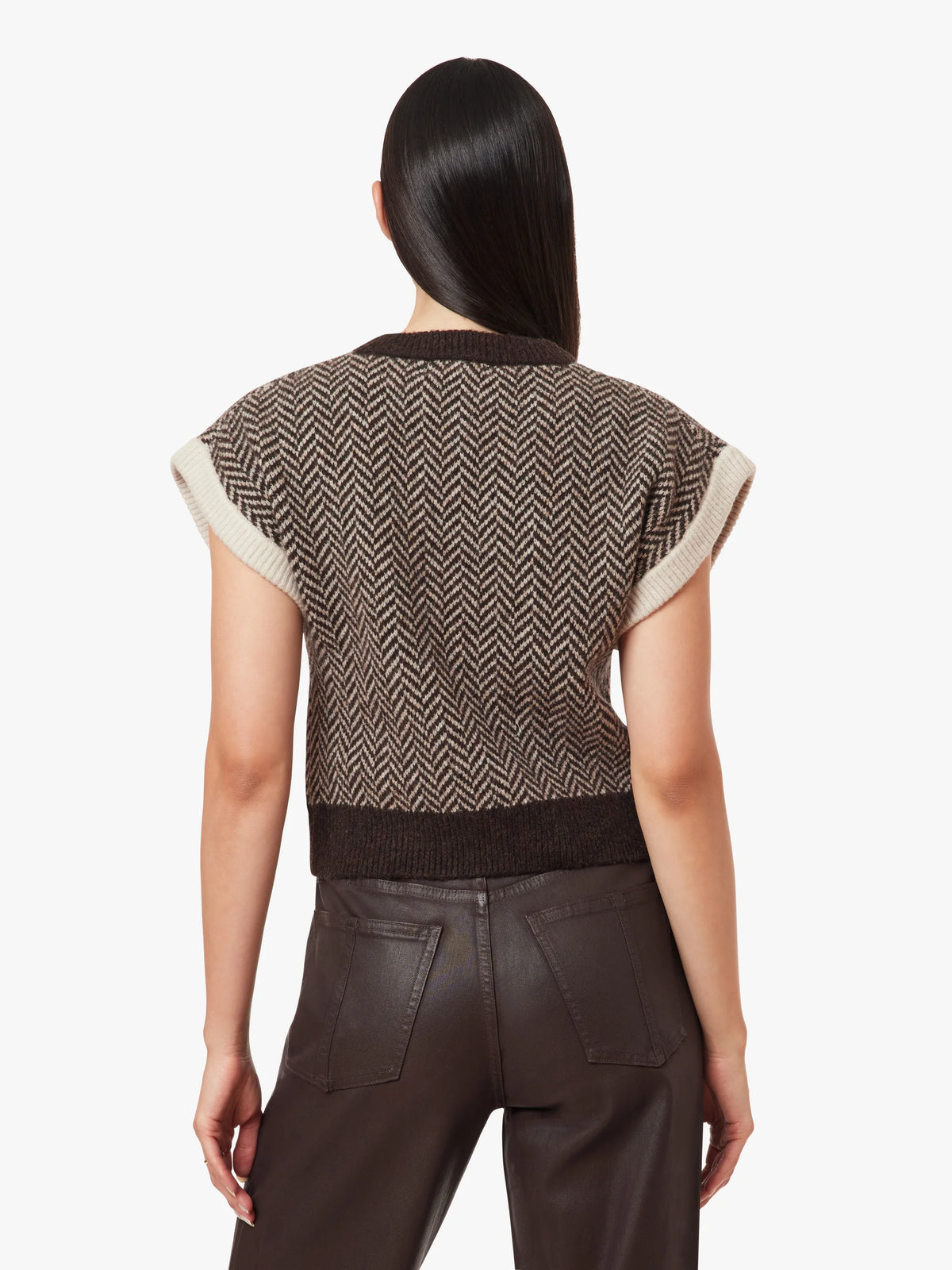 Habitual Womens Herringbone Sweater Vest
